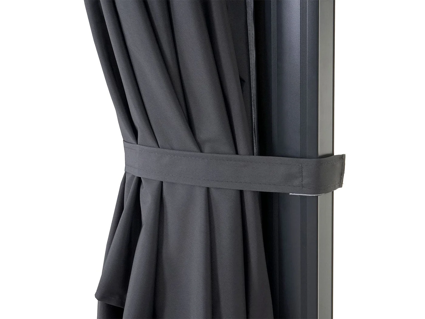 Ombrellone parasole decentrato MCW-A96 3x4m alluminio ~ antracite girevole con base