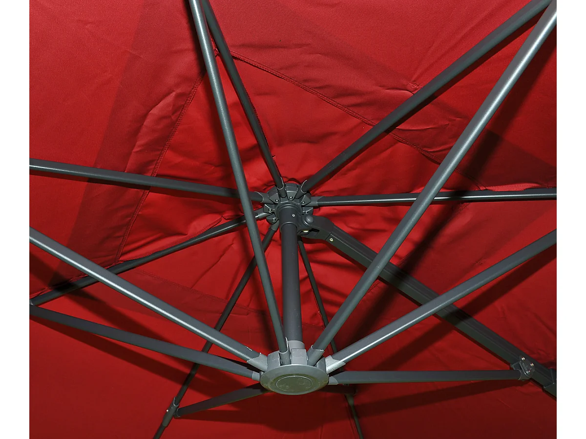 Ampelschirm MCW-A96 I drehbar, Flap, bordeaux mit Ständer, drehbar