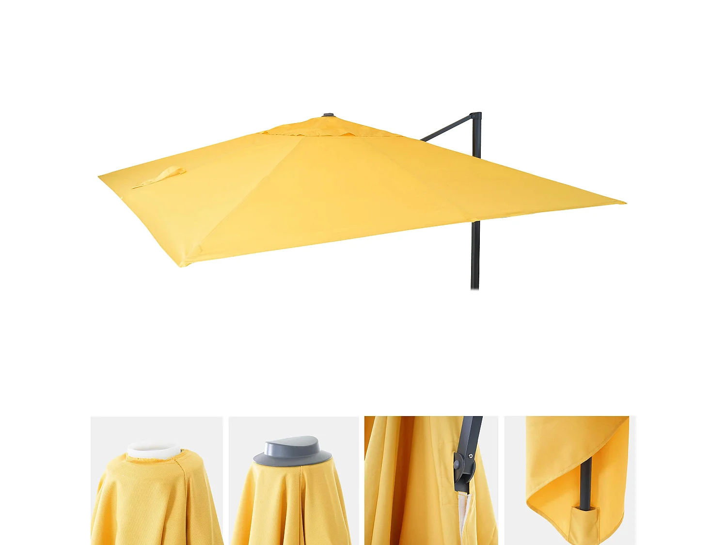 Wymienny pokrowiec na parasol MCW-A96 I,  żółty