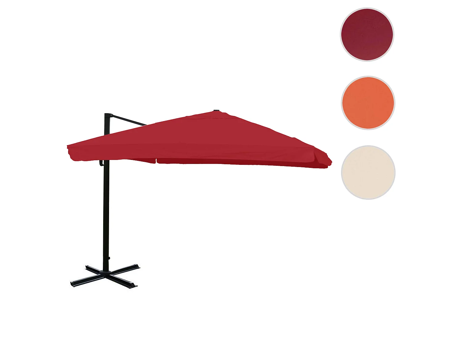 Paraply MCW-A96 I,  Flap, bordeaux uden stativ