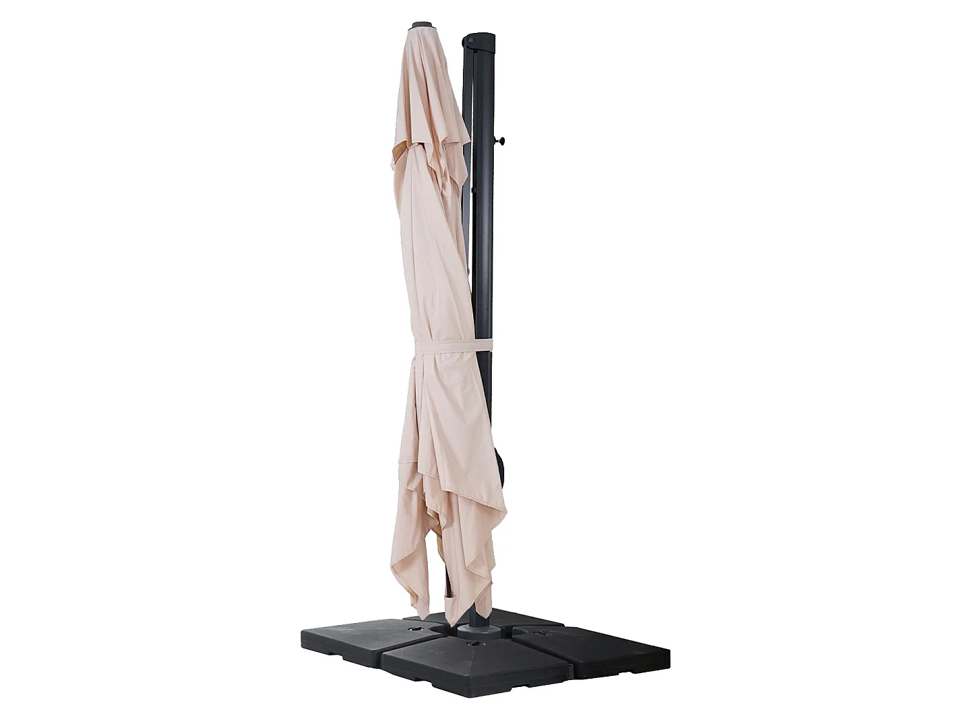 Ampelschirm MCW-A96 III, Creme mit Ständer