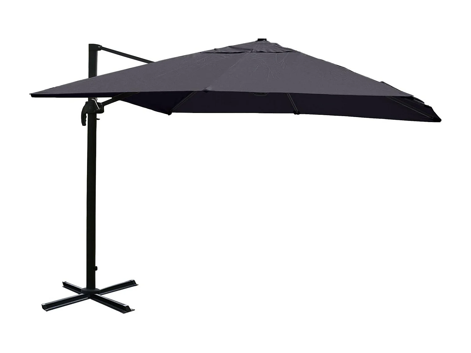 Ombrellone parasole decentrato MCW-A96 3x4m ~ antracite senza base