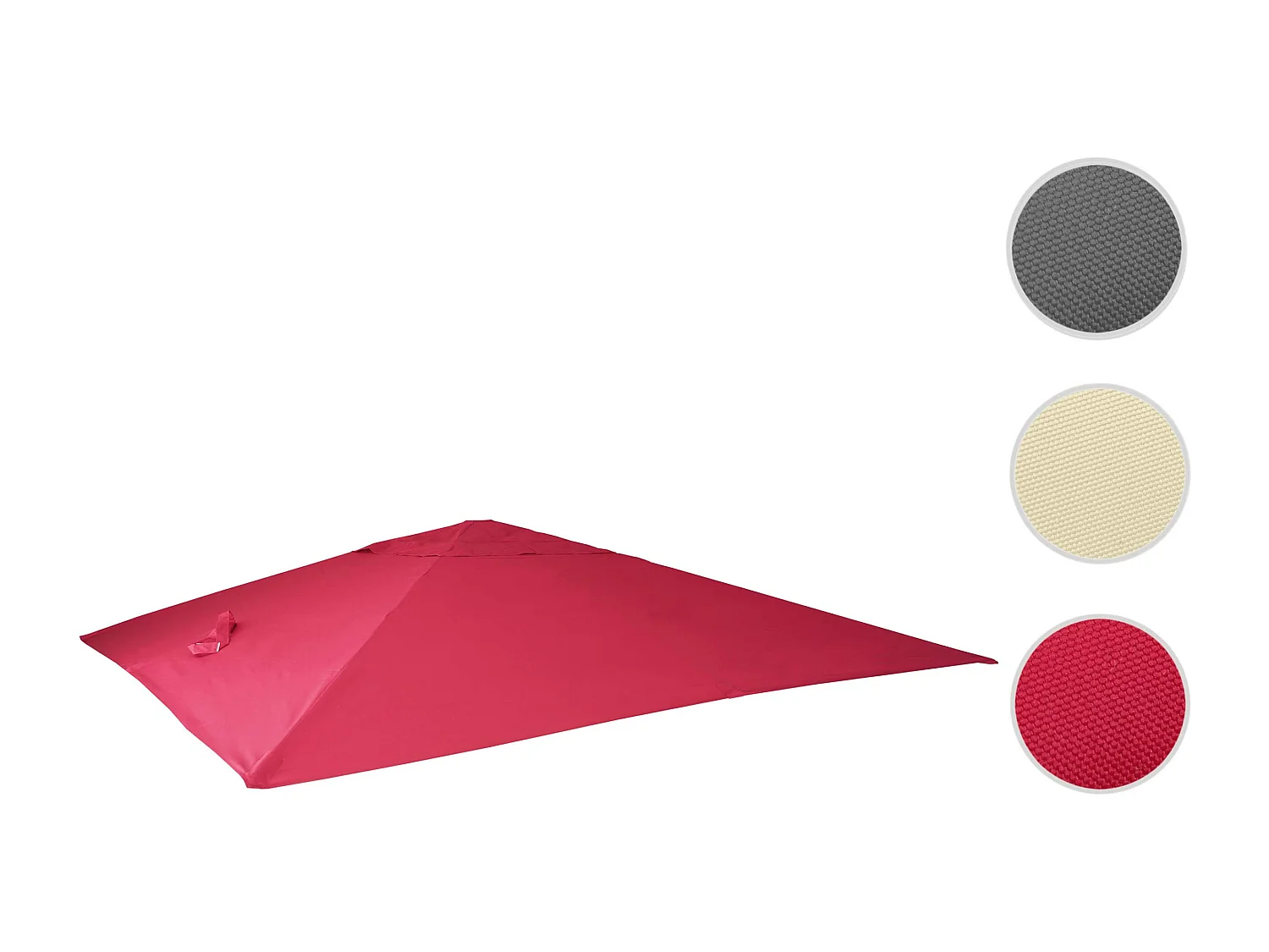 Telo copertura per ombrelloni quadrati decentrati 335x335cm bordeaux