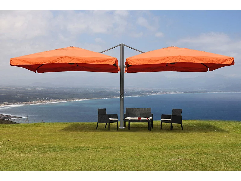 Dubbele zweefparasol T44,  terracotta