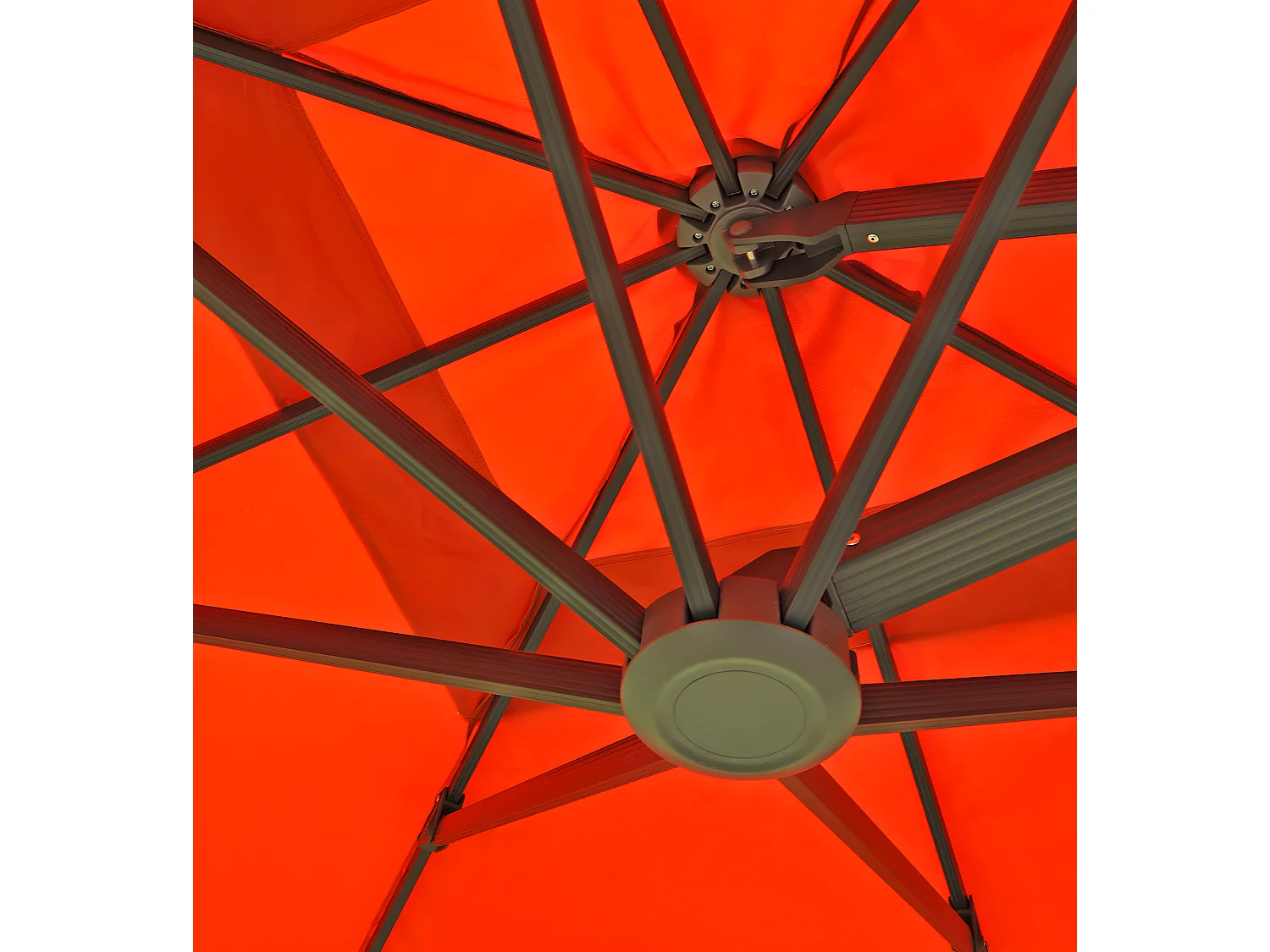 Dubbele zweefparasol T44,  terracotta