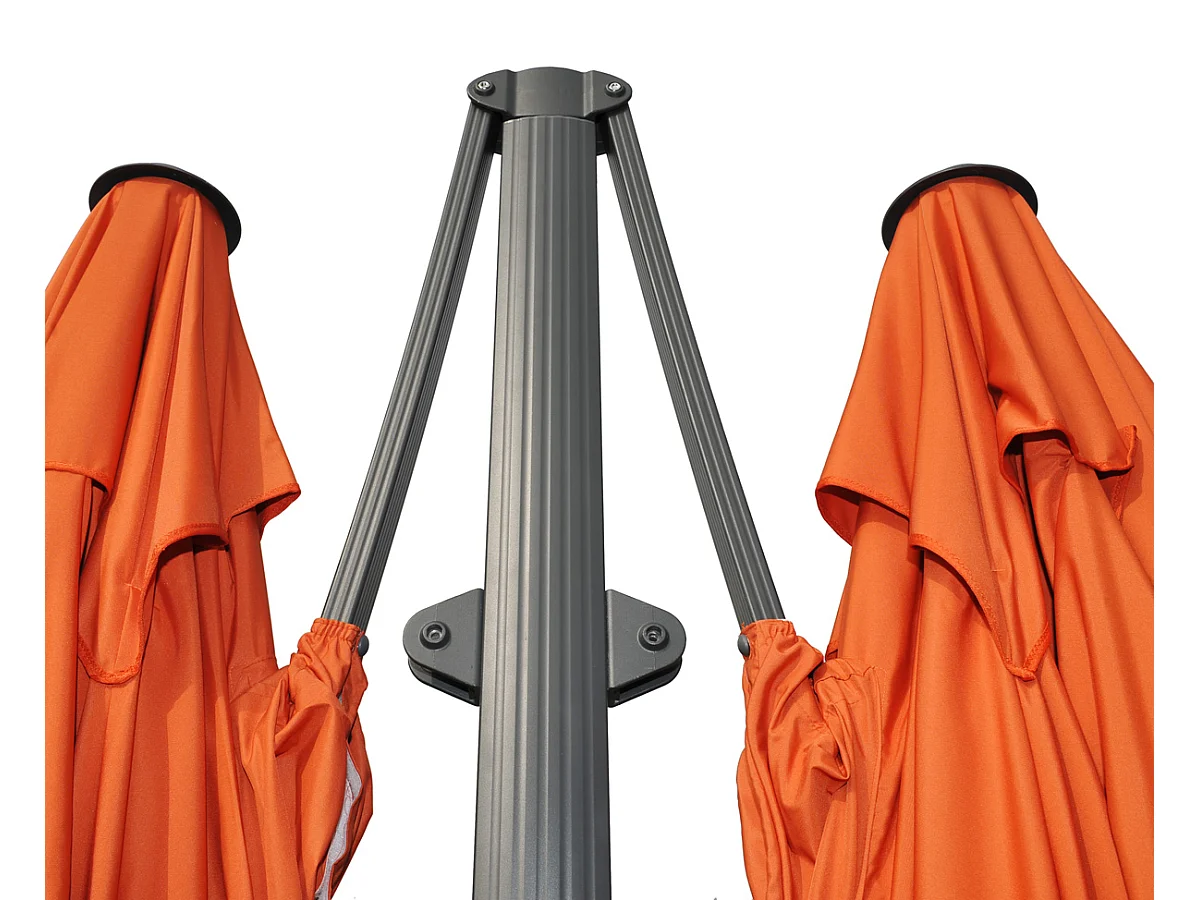 Doppel-Ampelschirm T44, Terracotta