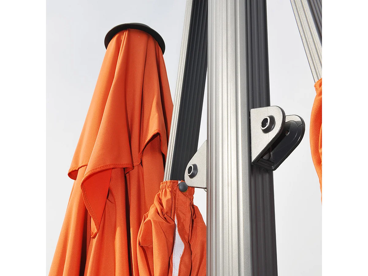 Doppel-Ampelschirm T44, Terracotta