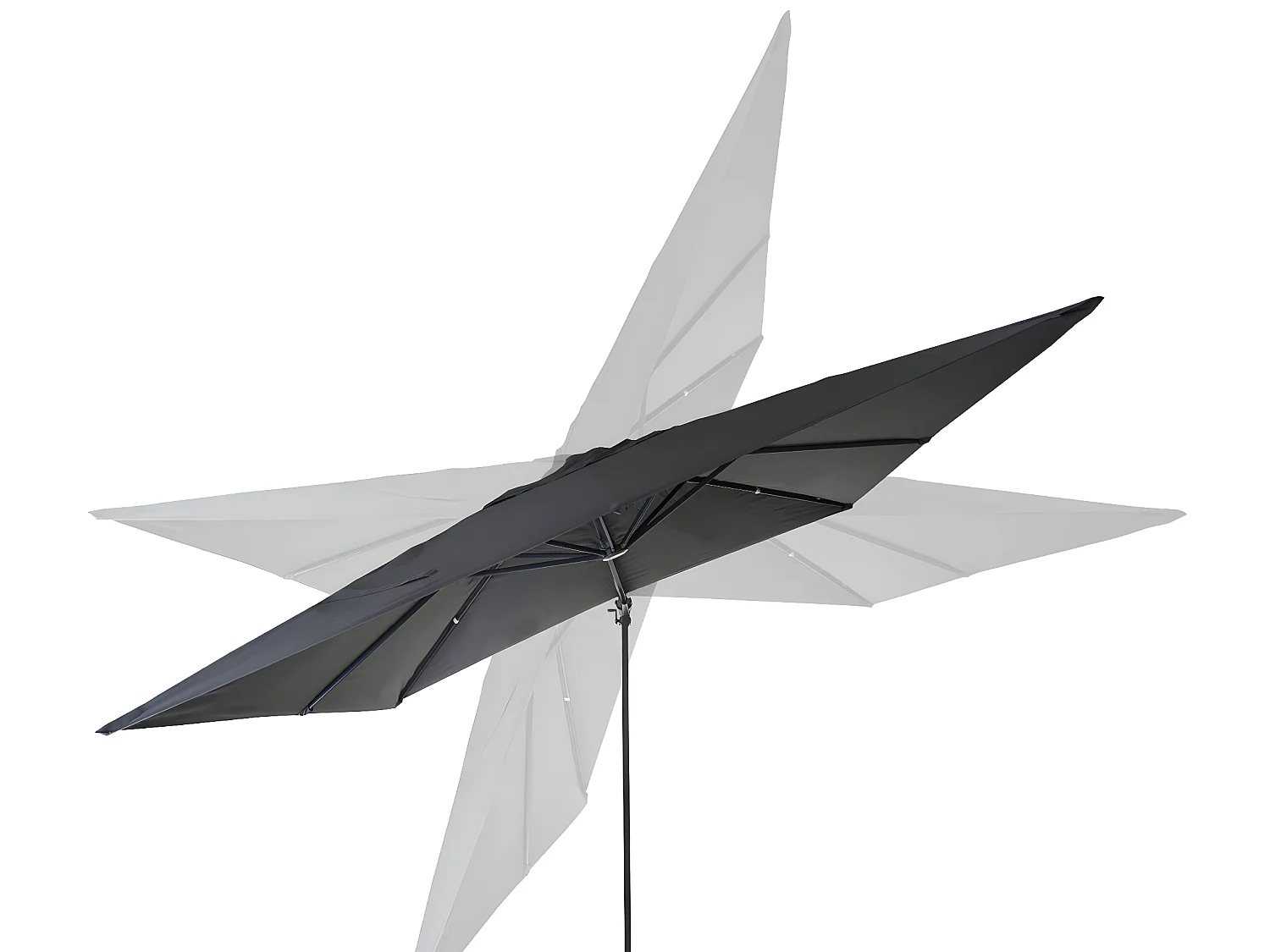 Obrotowy parasol wspornikowy MCW-A96 III,  antracyt ze stojakiem, obrotowy