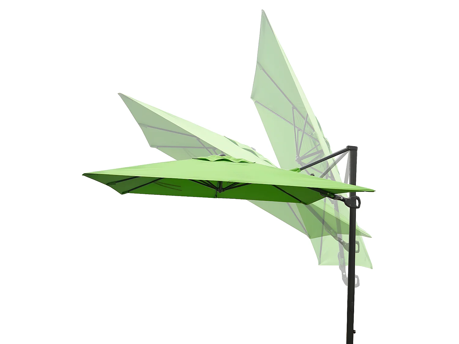 Zweefparasol MCW-A39 I draaibaar,  groen zonder standaard