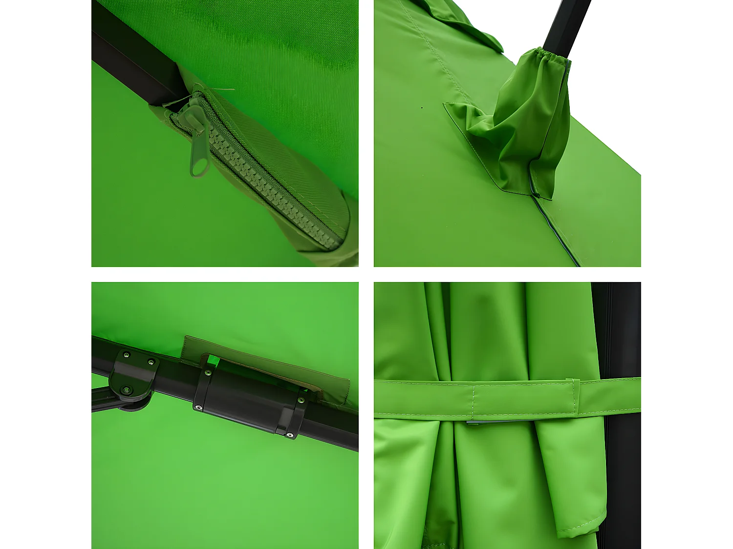 Zweefparasol MCW-A39 I draaibaar,  groen zonder standaard