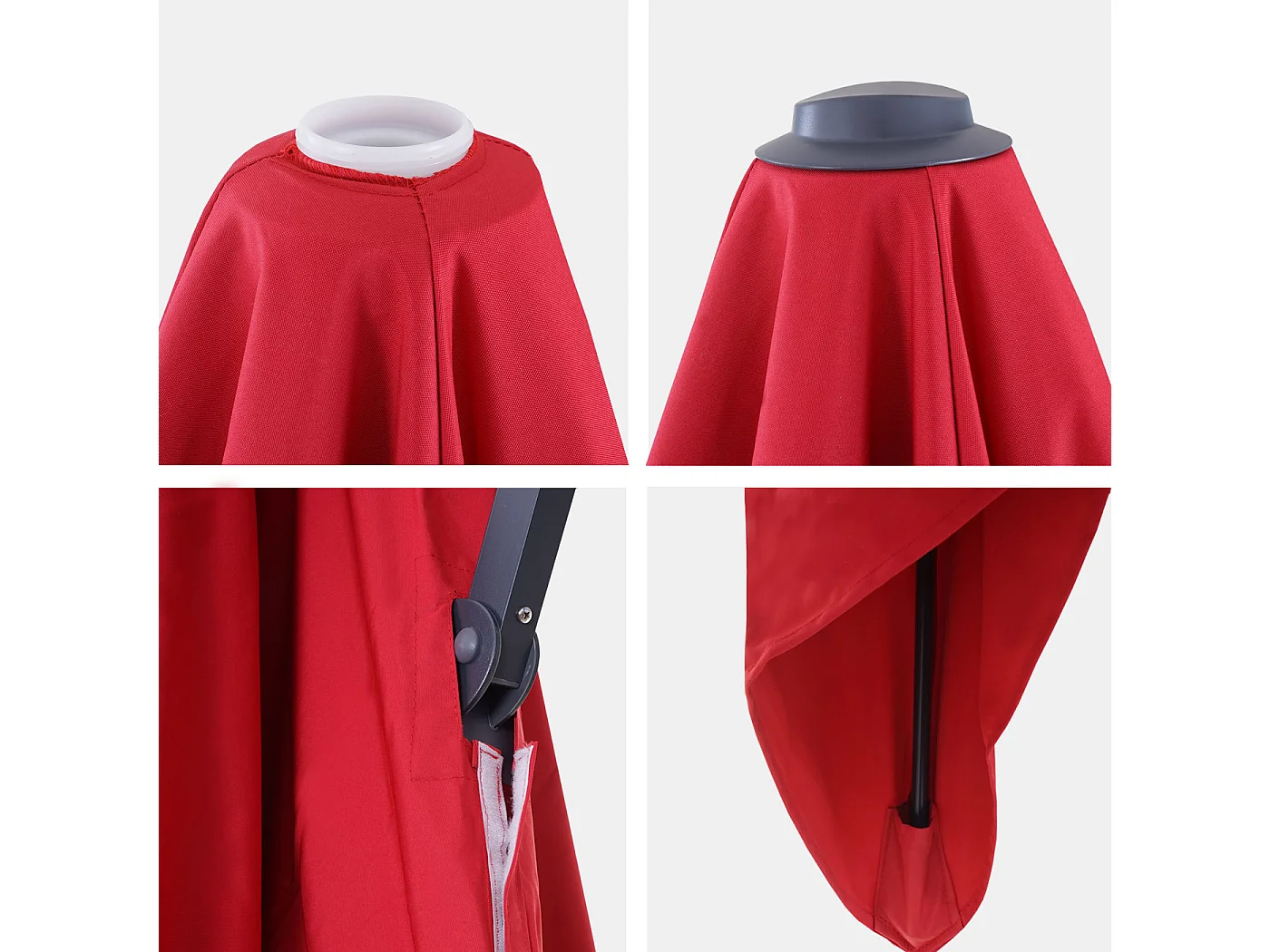 Parasol do świateł drogowych MCW-A96 I obrotowy,  czerwony ze stojakiem, obrotowy