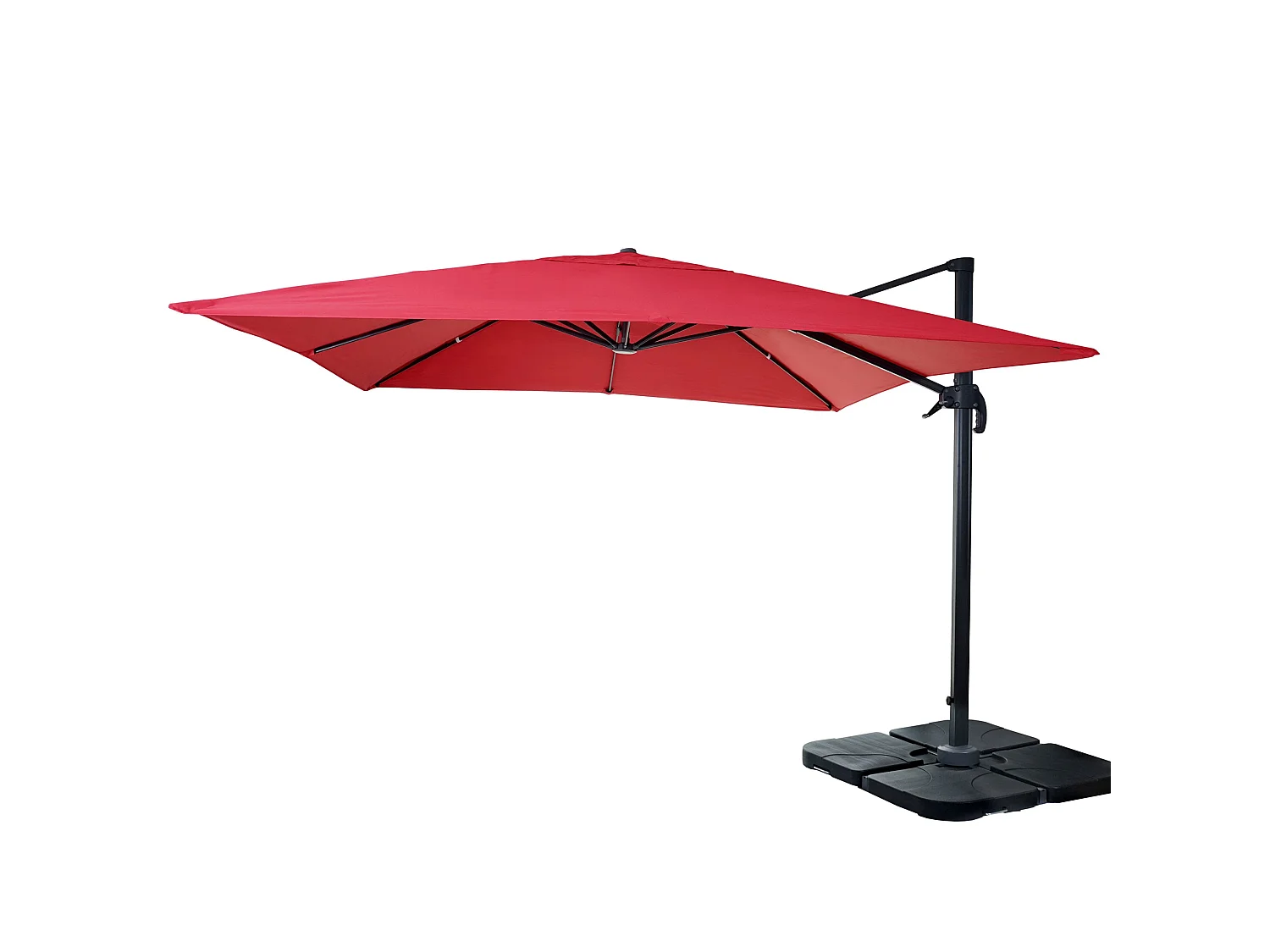 Parasol do świateł drogowych MCW-A96 I obrotowy,  czerwony ze stojakiem, obrotowy