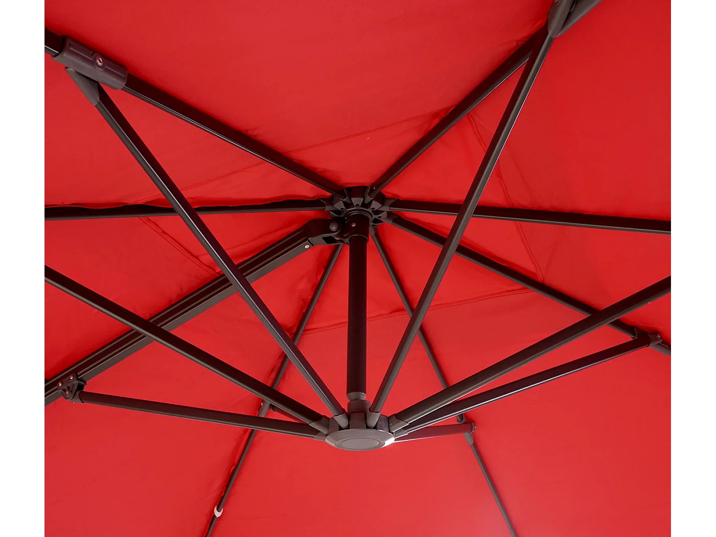 Parasol do świateł drogowych MCW-A96 I obrotowy,  czerwony ze stojakiem, obrotowy