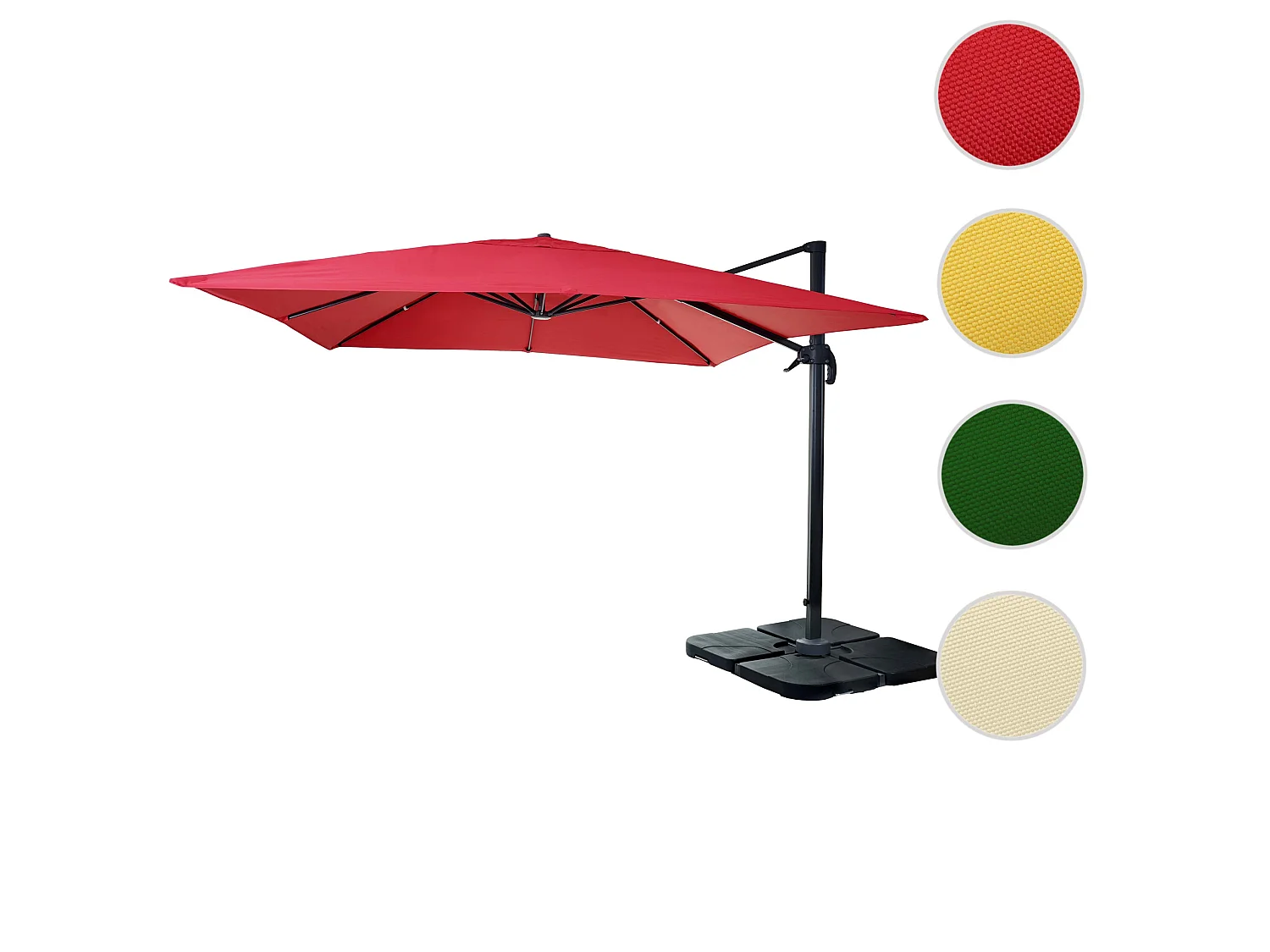 Parasol do świateł drogowych MCW-A96 I obrotowy,  czerwony ze stojakiem, obrotowy