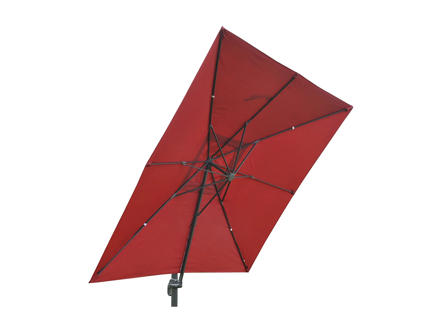 Ombrellone parasole decentrato MCW-A96 3x3m alluminio ~ azzurro girevole senza base