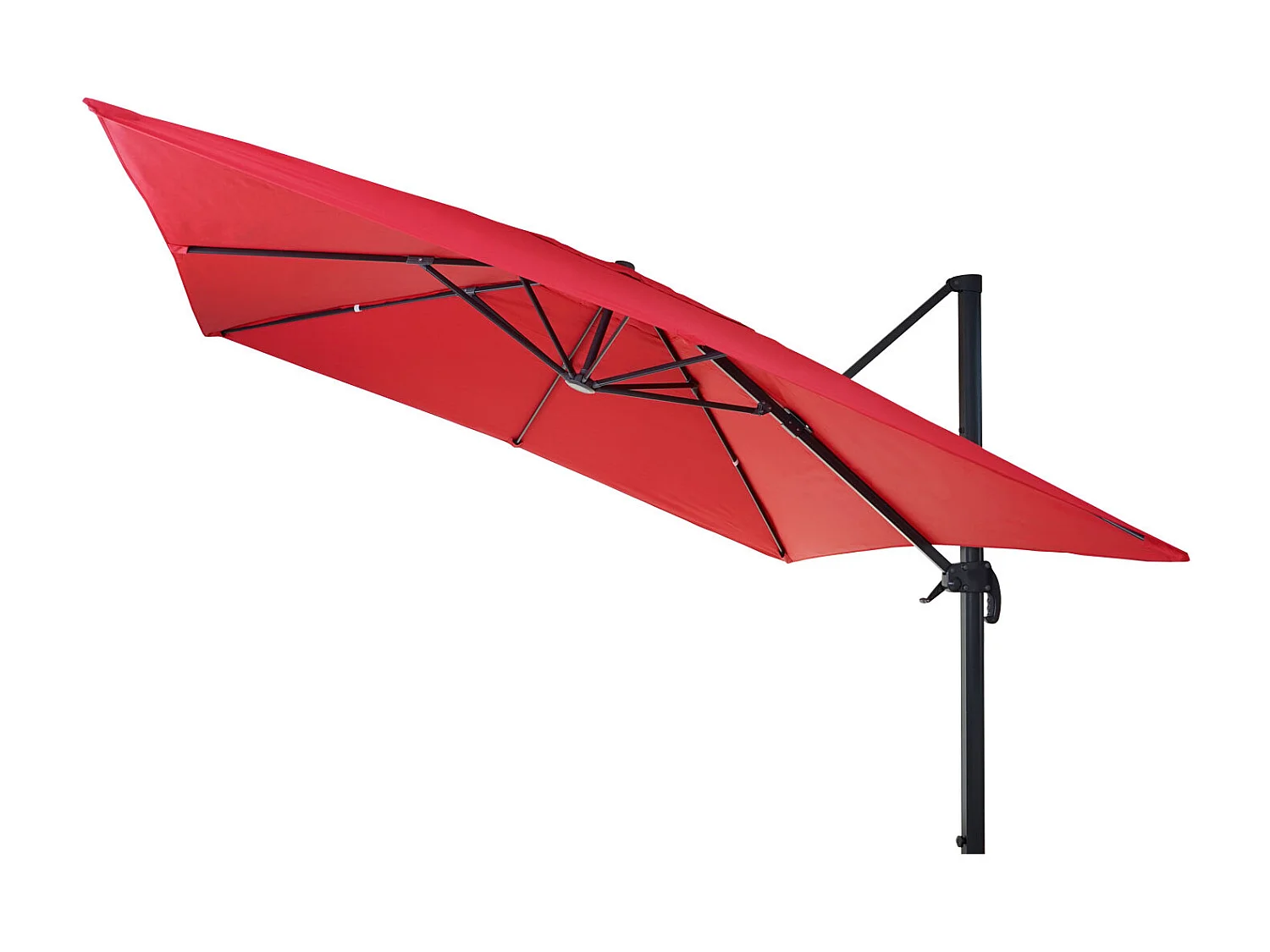 Zweefparasol MCW-A96 I draaibaar,  rood zonder voet