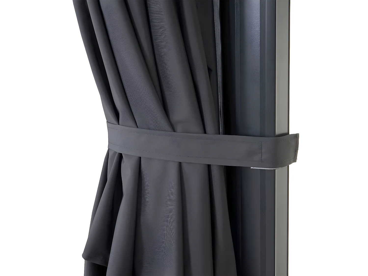 Obrotowy parasol wspornikowy MCW-A96 III,  Klapa, antracyt ze stojakiem, obrotowy