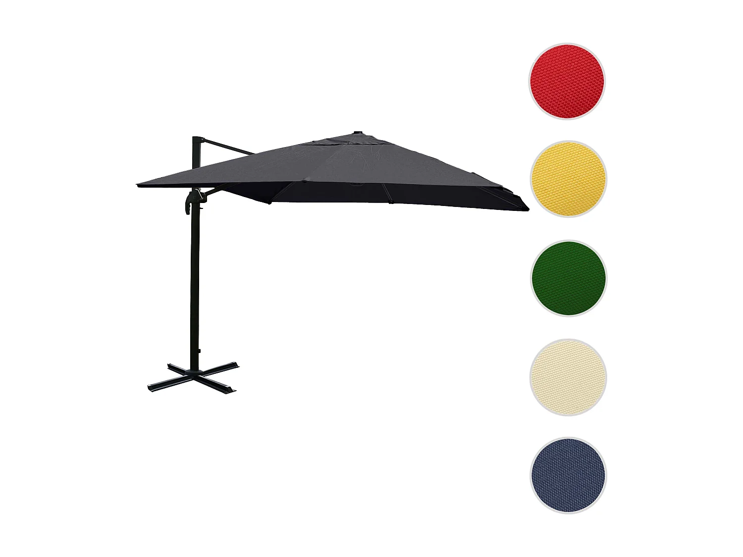 MCW-A96 III drejelig parasol,  antracit, uden stativ, drejelig
