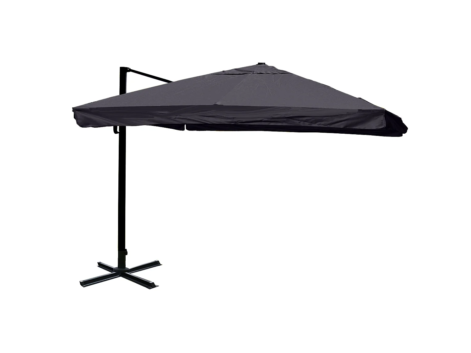 Obrotowy parasol wspornikowy MCW-A96 III,  klapa, antracyt bez stojaka, obrotowy