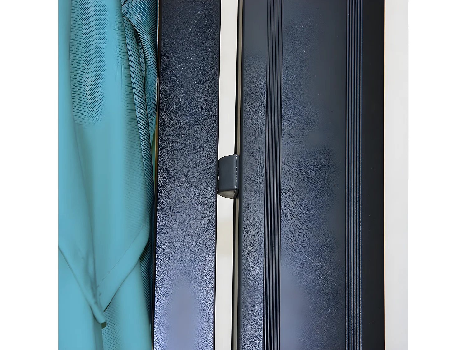 Zweefparasol MCW-A96 III,  turquoise met standaard, draaibaar