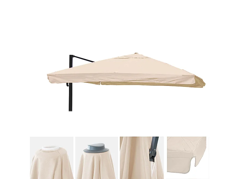 Zapasowa osłona do parasola MCW-A96,  kremowa