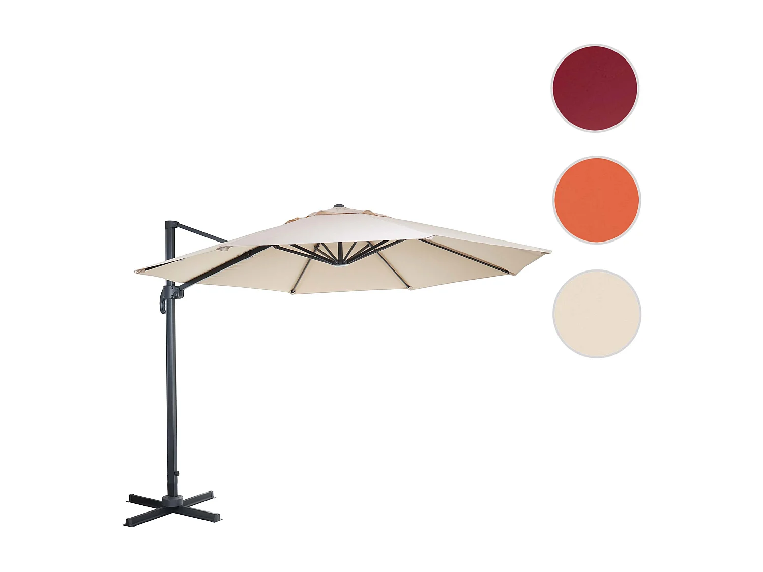 Parasol do sygnalizacji świetlnej MCW-A96 I okrągły,  kremowy bez stojaka