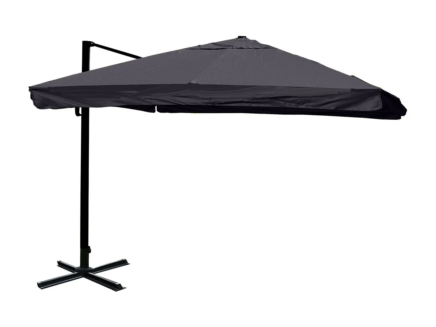 Zweefparasol MCW-A96 III,  klep, antraciet zonder voet