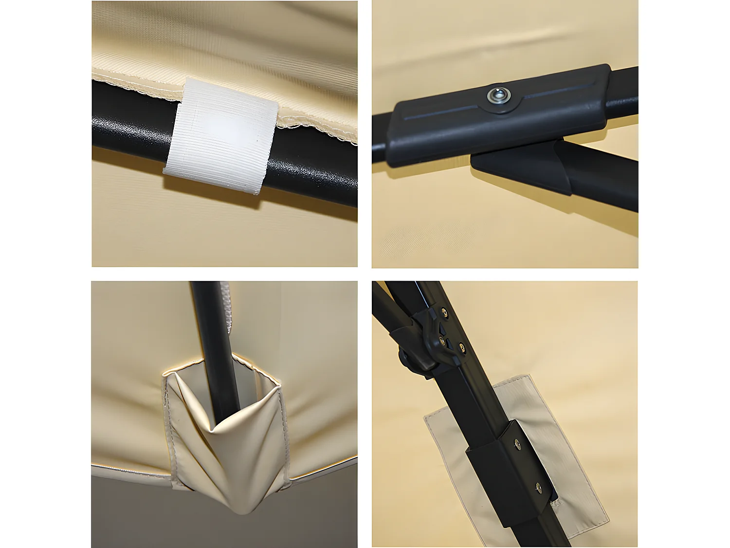 Ampelschirm MCW-A96 III, Flap, anthrazit ohne Ständer