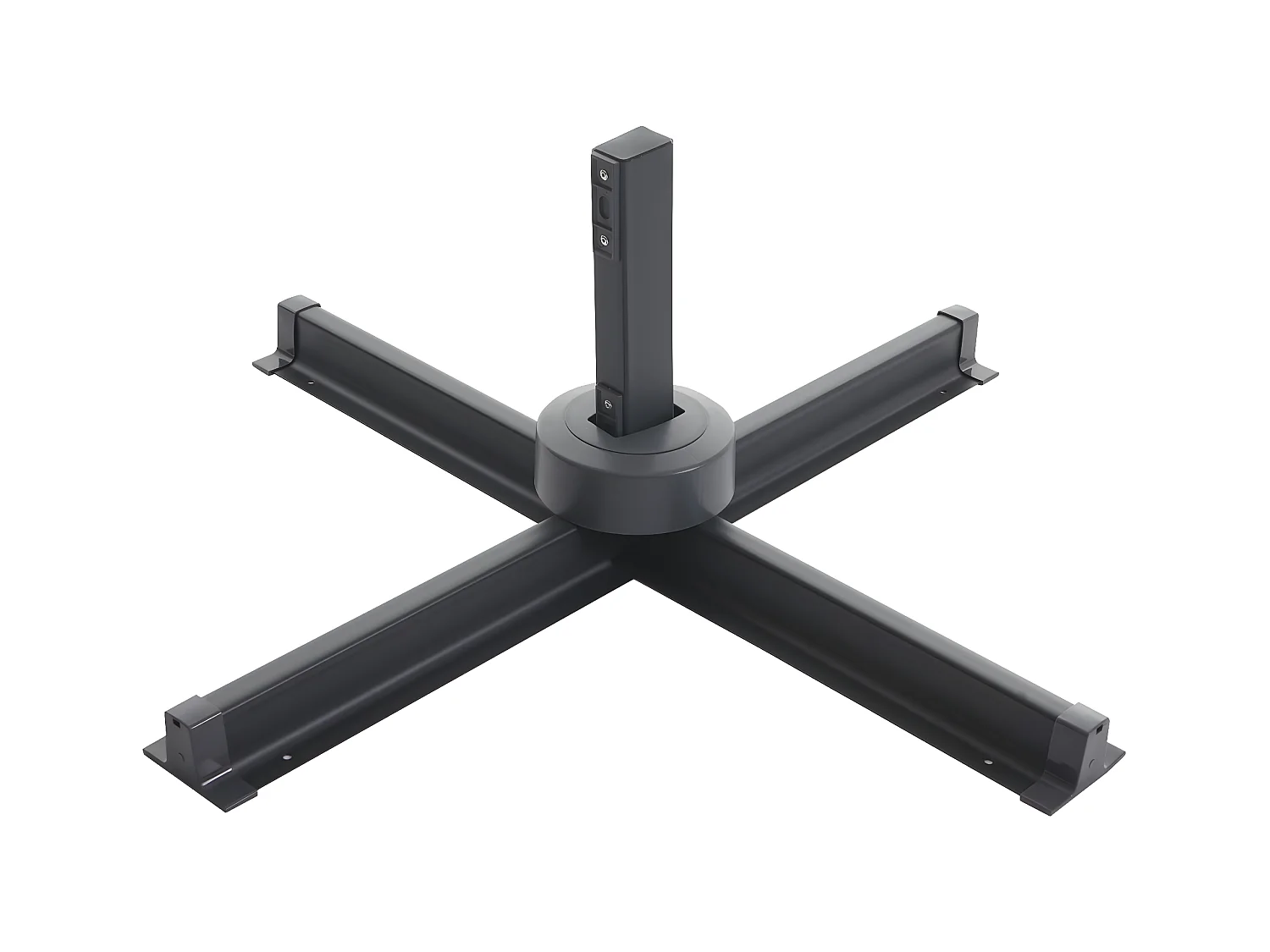 Ombrellone parasole decentrato MCW-A96 3x3m azzurro girevole senza base