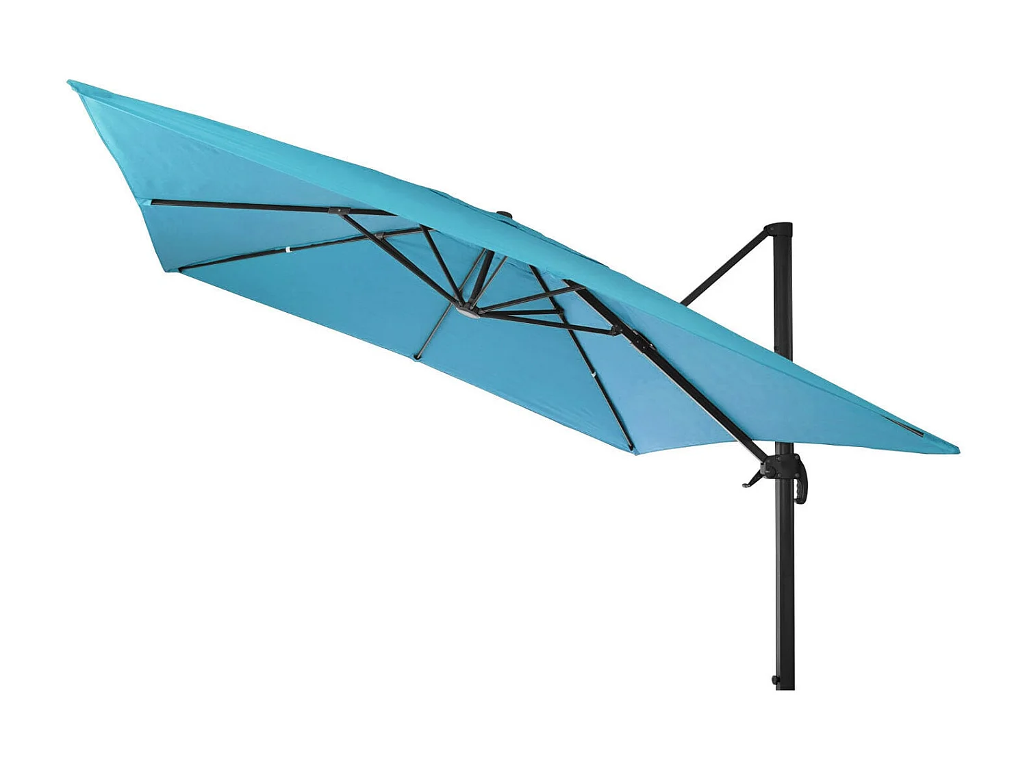 Zweefparasol MCW-A96 I,  turquoise zonder voet, draaibaar