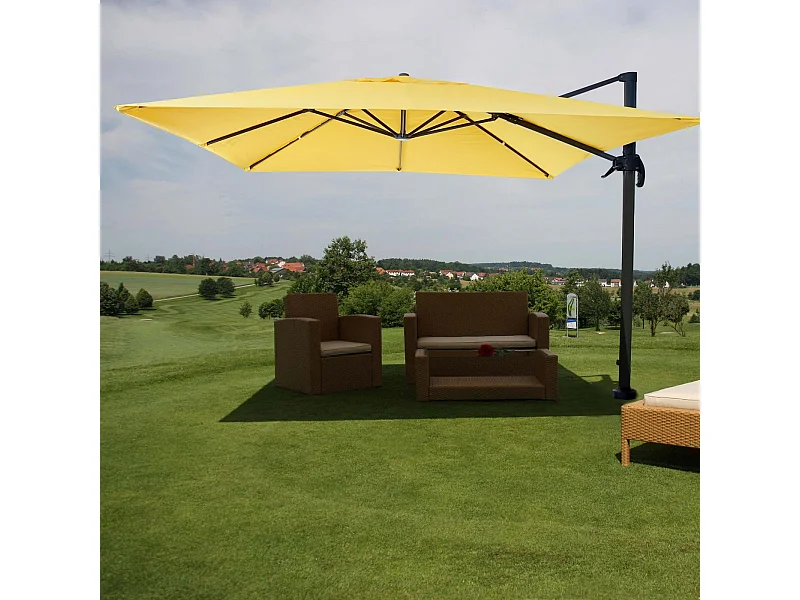 Zweefparasol MCW-A96 I draaibaar,  geel zonder voet