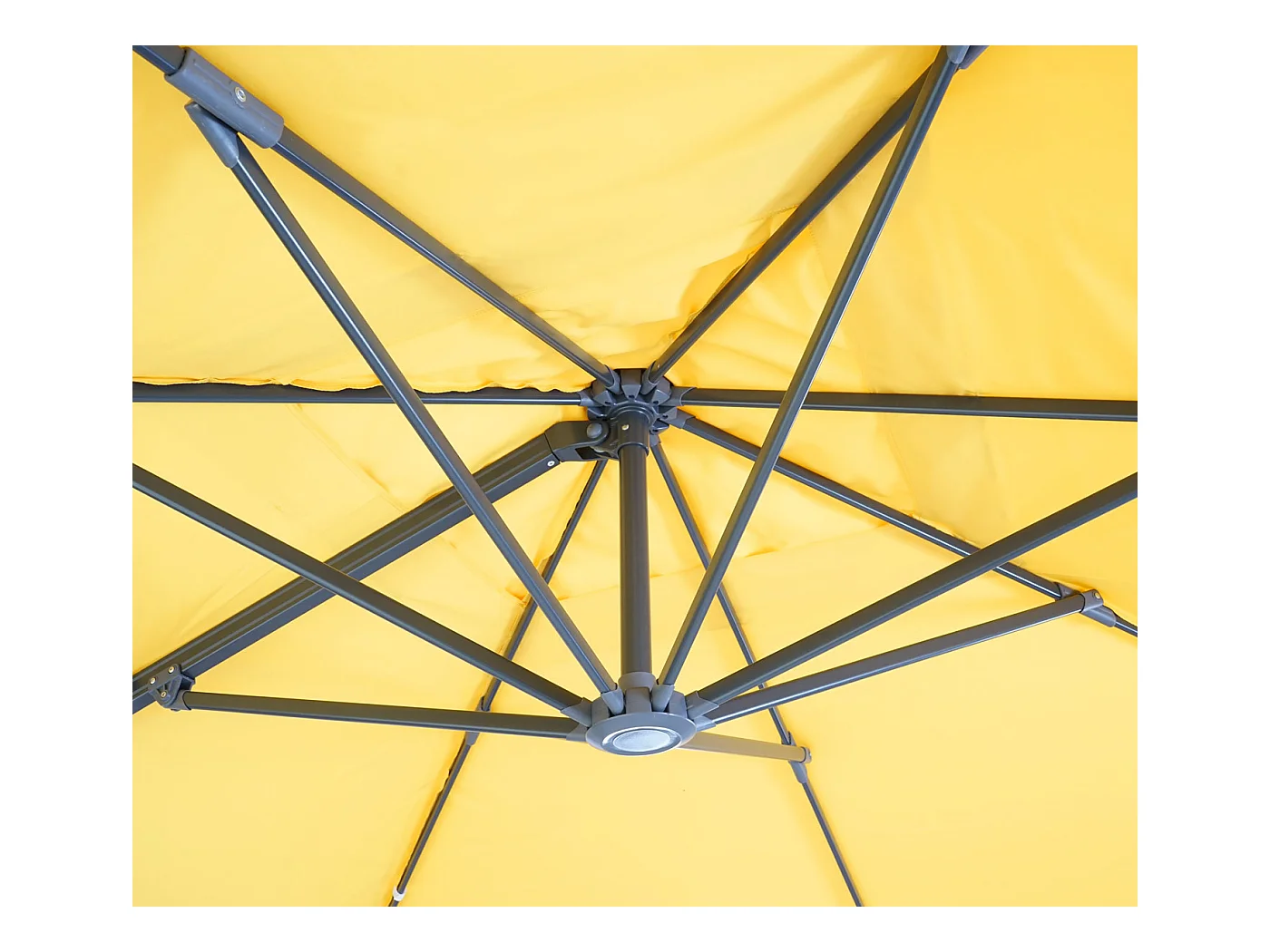 Zweefparasol MCW-A96 I draaibaar,  geel zonder voet