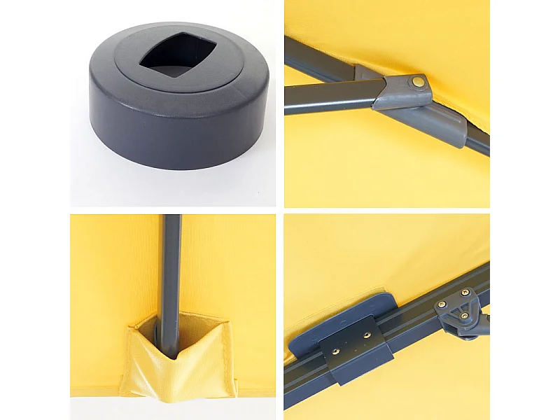 Zweefparasol MCW-A96 I draaibaar,  geel zonder voet