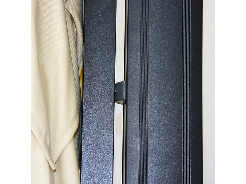 Ampelschirm MCW-A96 II drehbar, Flap, anthrazit mit Ständer, drehbar