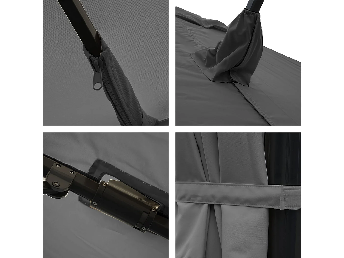 Obrotowy parasol świetlny MCW-A39 I,  antracyt bez stojaka