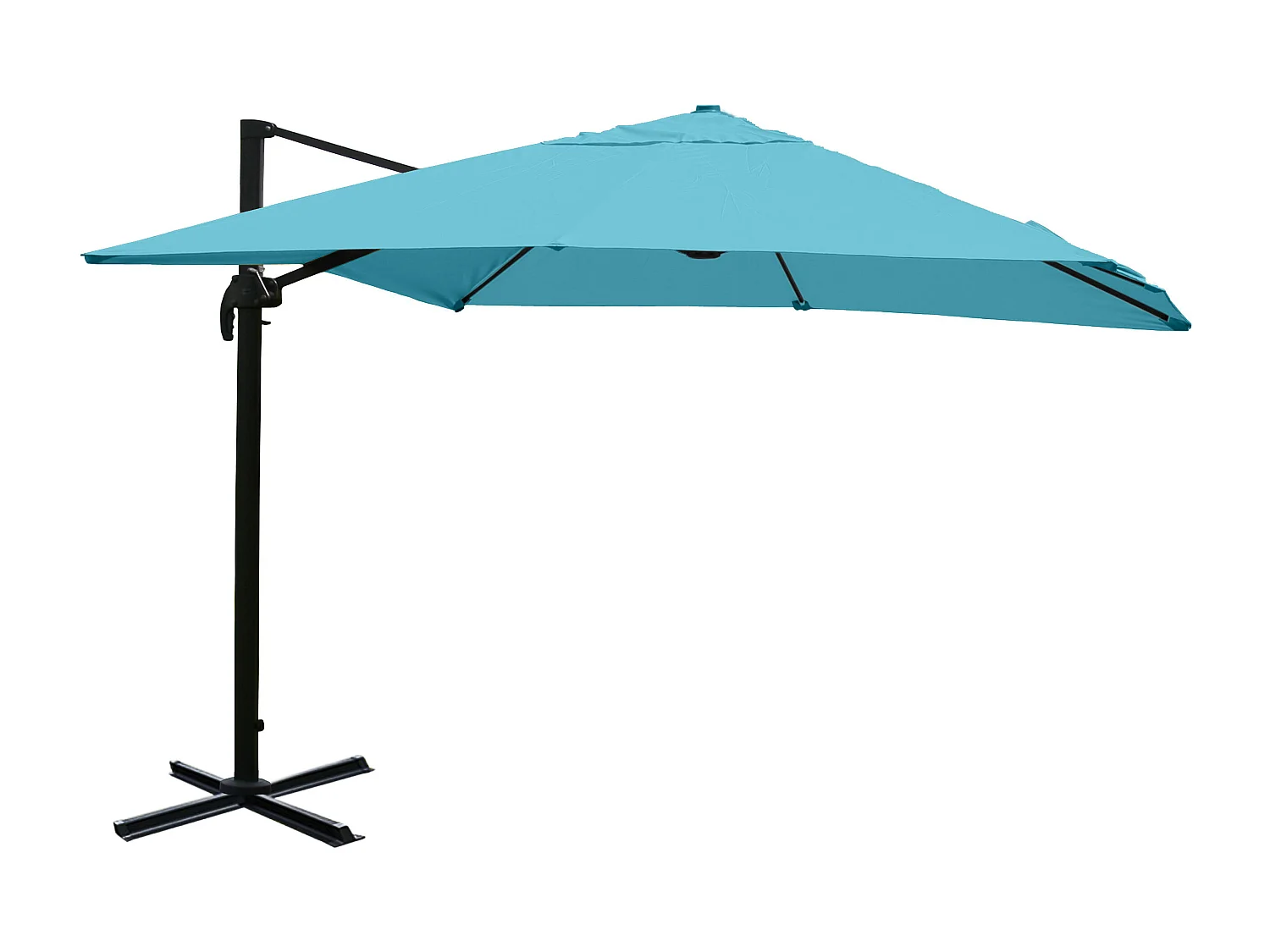 MCW-A96 III drejelig parasol,  turkis, uden stativ, drejelig