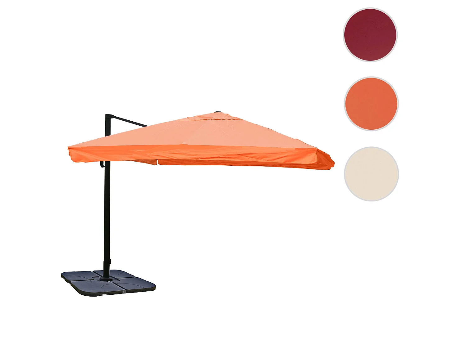 Paraply MCW-A96 I,  Flap, terrakotta med stativ