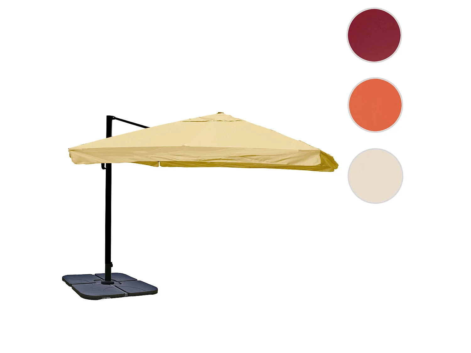 Paraply MCW-A96 I,  Flap, cremefarvet med stativ