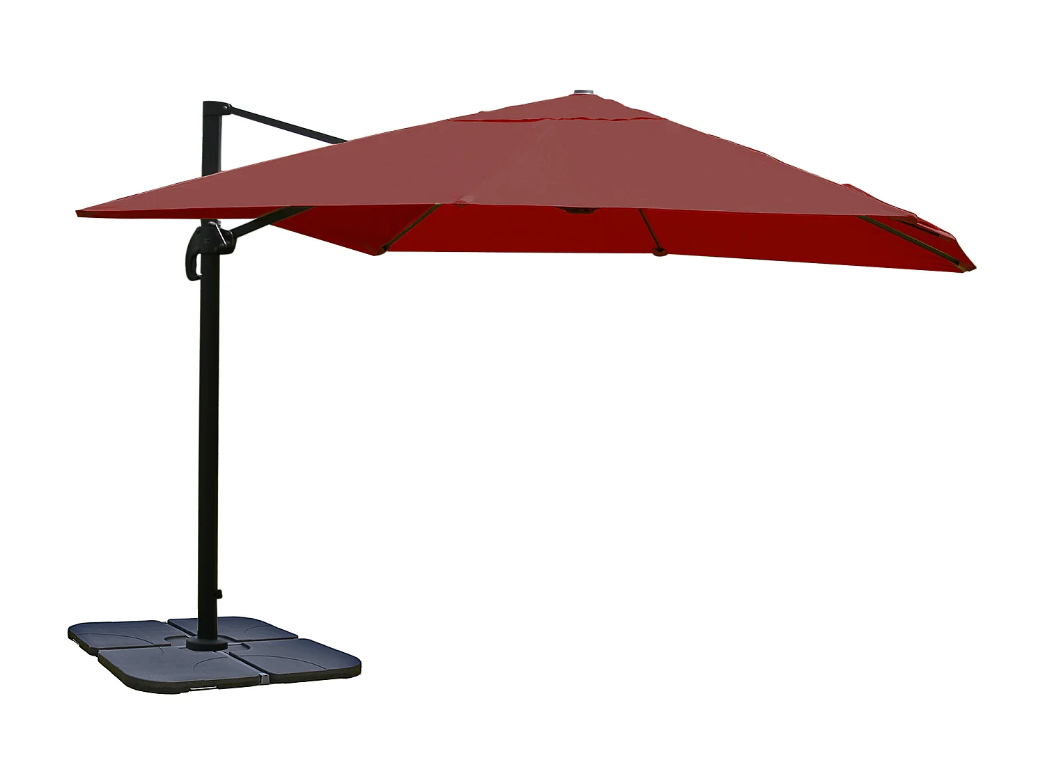 Zweefparasol MCW-A96 I,  bordeaux met voet