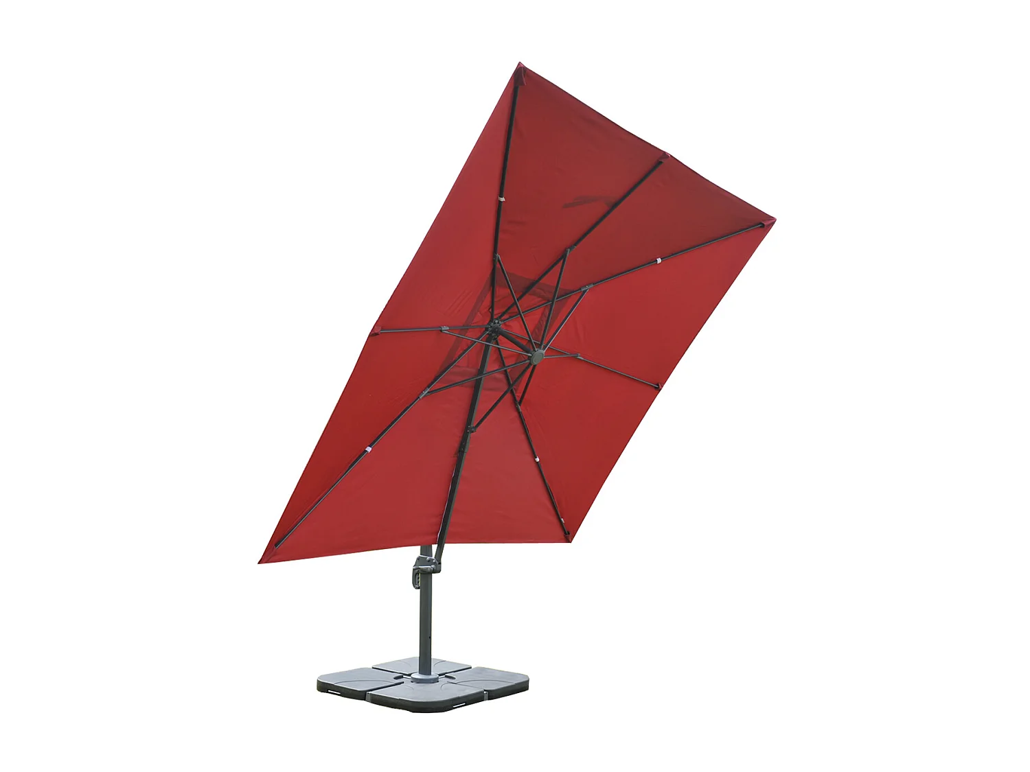 Zweefparasol MCW-A96 I,  bordeaux met voet