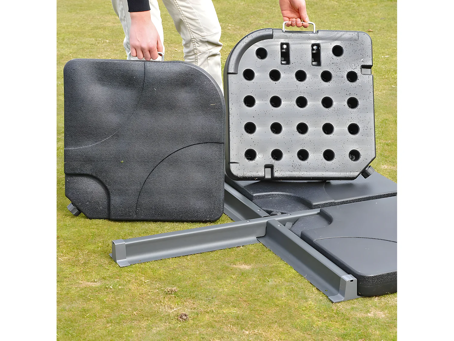 Parasol do sygnalizacji świetlnej MCW-A96 I,  bordowy ze stojakiem