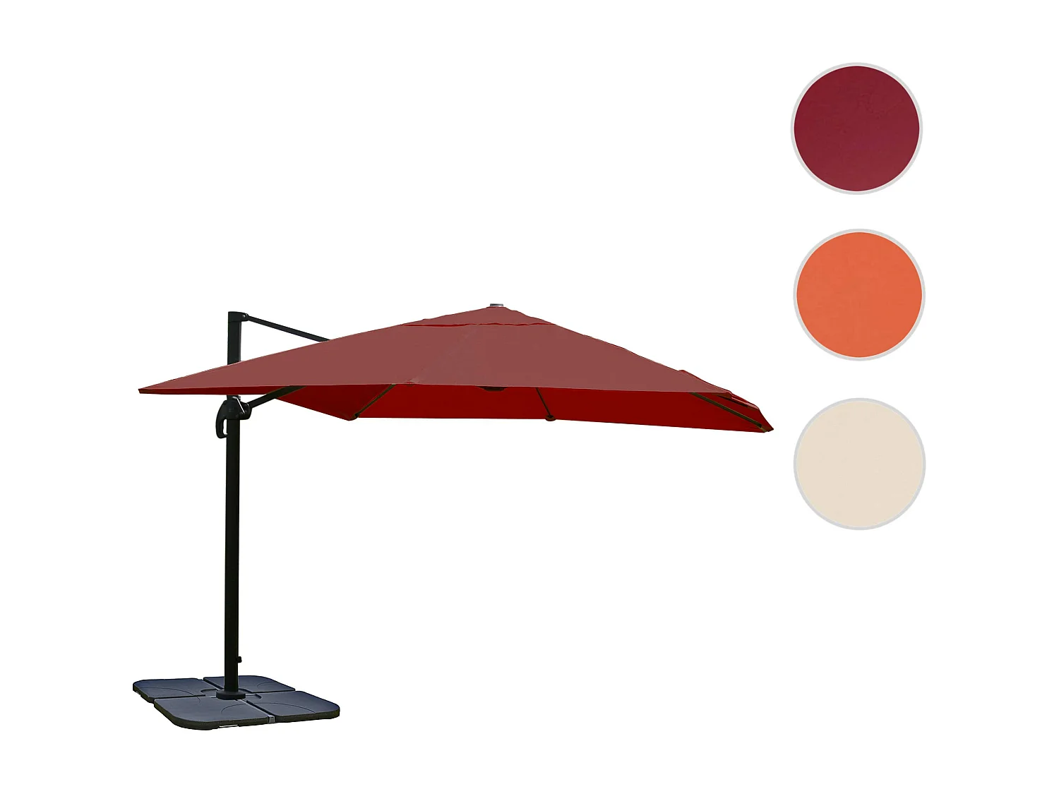 Parasol do sygnalizacji świetlnej MCW-A96 I,  bordowy ze stojakiem