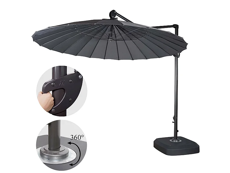 Zweefparasol MCW-A34,  antraciet