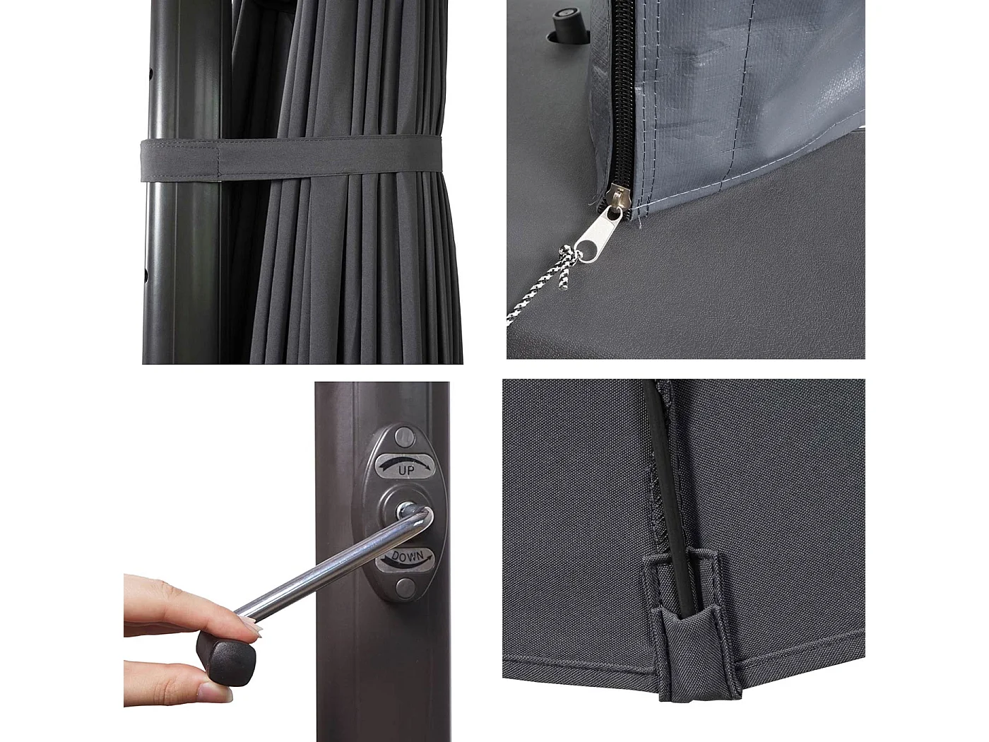 Ampelschirm MCW-A34, Anthrazit