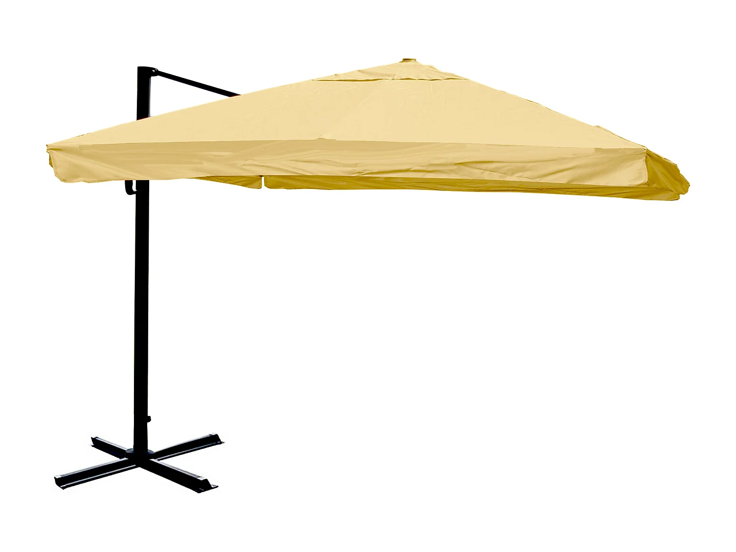 Zweefparasol MCW-A96 II,  Flap, crème zonder standaard, draaibaar