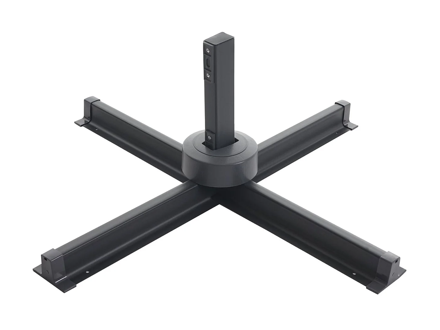Ombrellone parasole decentrato MCW-A96 3x4m alluminio ~ con volante antracite girevole con base