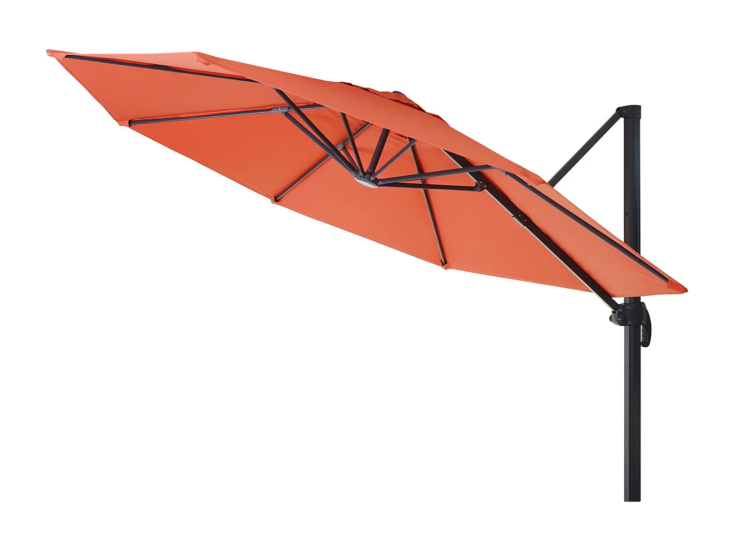 Zweefparasol MCW-A96 I rond,  terracotta met voet