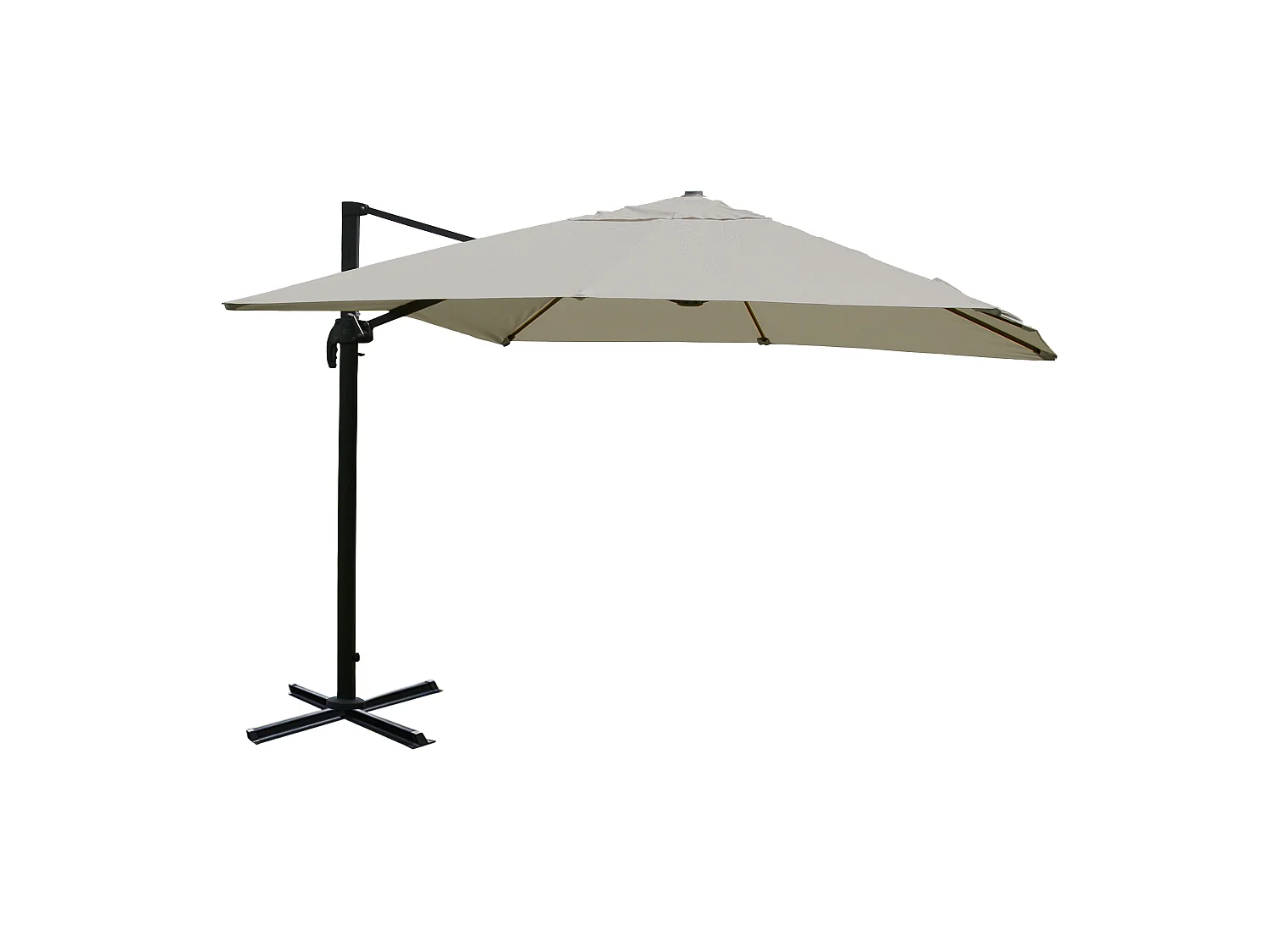 Parasol z sygnalizacją świetlną MCW-A96 II,  kremowo-szary bez stojaka