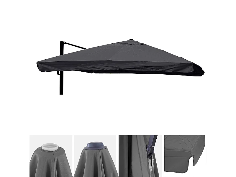 Wymienny pokrowiec do parasola MCW-A96 II,  antracyt