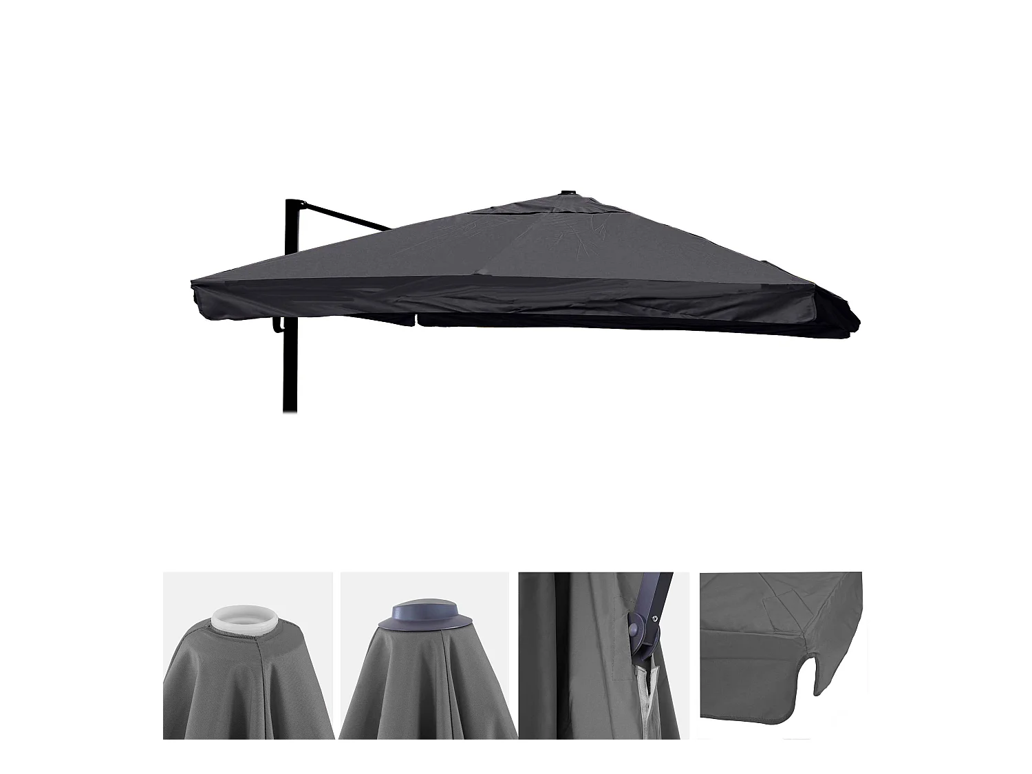 Wymienny pokrowiec do parasola MCW-A96 II,  antracyt